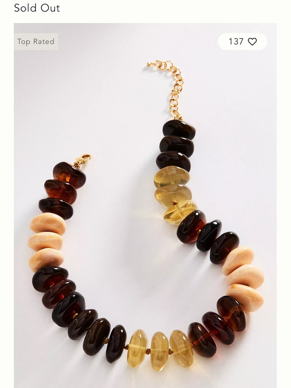 Chunky Rainbow Necklace - Resin Bead Statement Necklace - Elegant Women Jewelry